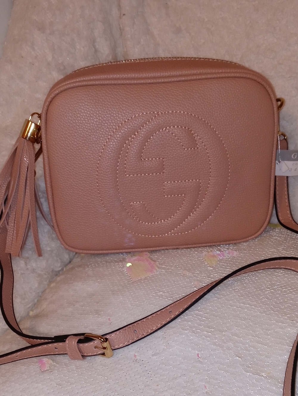 Gucci Blush Pink Crossbody Bag with Tassel